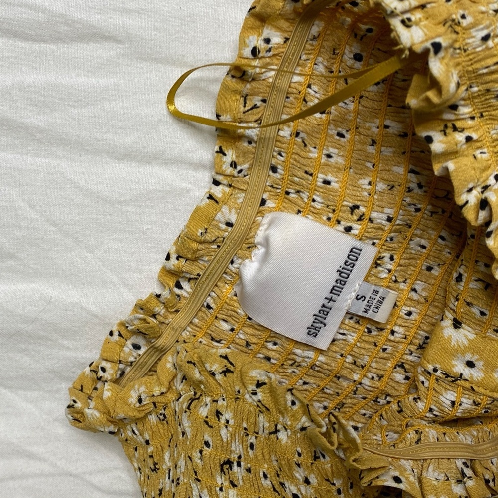 Skylar and Madison Yellow Jumpsuit